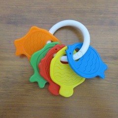 Infant Baby Toy Lot 8 Piece Sensory Learning Key Rings Rattles Colorful Teething