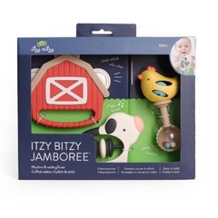 Itzy Ritzy Itzy Jamboree Rhythm and Rattles Gift Set Farm – 3pc
