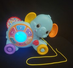 Winfun ‘My Pull Along Pal’ Elephant Lights Melodies Numbers Letters VIDEO! NICE!