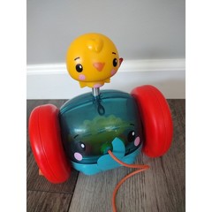 Fisher Price Pull-Along Elephant & Duck Rattle Toy for Infants & Toddlers