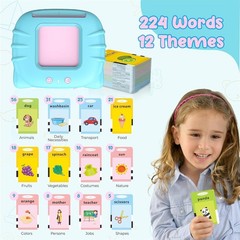 Toddler Toys Talking Flash Cards for 1 2 3 4 5 6 Year Old Boys and Girls, Autism
