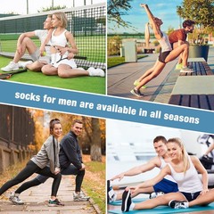 COOVAN Mens Ankle Athletic Socks Low Cut Cushioned Breathable Running Sports …