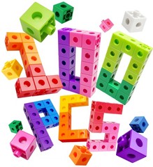 Dotimo 100PCS Math Linking Cubes, Math Cubes for Kids Ages 4-8, Counting Snap…