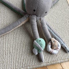 Crate & Kids sea life octopus baby activity Toy-CRATE & BARREL 12″ Gray