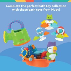 Nuby Floating Octopus with 3 Hoopla Rings – 4 Piece Set,