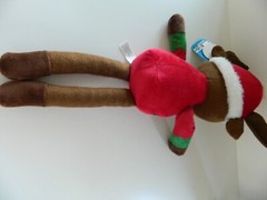 Spark Create Imagine Moose Reindeer Christmas Plush Baby Rattle Holiday Toy 19”