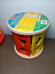 Melissa & Doug Wooden Shape Sorter & Spin Stacking Toy Lot Of 2 Toddler PreOwned
