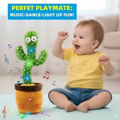 Baby Toys Dancing Talking Cactus, Volume Adjustable Mimicking Recording Cactu…