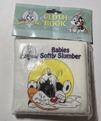 Vintage New 1990’s Soft Cloth Bedtime Book Looney Tunes Baby Bugs Bunny Babies