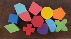 Wooden Shape Sorter Toy Shaped Block Sorting 6″ Cube Educational Toy Toddlers