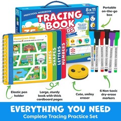 Preschool Learning Activities – Letter Tracing Books for Kids Ages 3-5 Toddle…