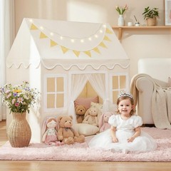 Kids Play Tent with Mat Princess Playhouse for Boy Girls, Toddler Tent Indoor…