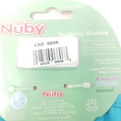 Nuby Teething Blankie Frog Squeak & Crinkle Teether & Blanket Plush Toy