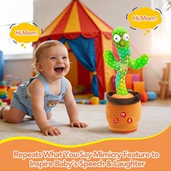 FAYOUCZ Baby Toys Dancing Talking Cactus 5.8 inches,