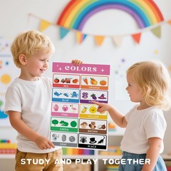 OpalPlat 20 Laminated Educational Posters for Toddlers 1-3, Preschool Classro…