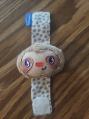 Infantino Baby Unisex Plush Sloth Adjustable Wrist Rattle Developmental Toy