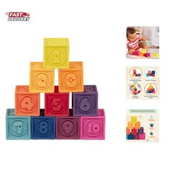 Baby Blocks – Stacking & Building Toys for Babies – 10 Soft & Educational Blo…