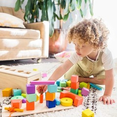 Baby Toys LOV The Block Set 70-piece solid wood block set (New)