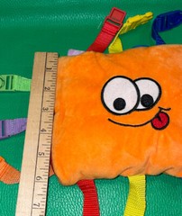 Buckle Toys BIZZY Square Plush Orange Numbers Animals Zipper Activity