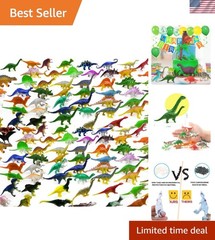 Vibrant 78-Pack Dinosaur Figures: Perfect Party Favors & Educational Gifts
