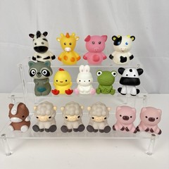 Mixed Lot of 15 Kids Finger Puppets Farm Forest Animals Plastic Toy Figures