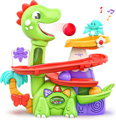 Move2Play, Air-Powered Dinosaur Ball Popper | 30+ Songs, Sayings, & Lights | Bab