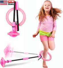 Skip Ball, Portable Foldable Colorful Flash Wheel Swing Ball, Kids Toys for Girl