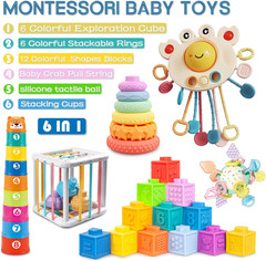 6 In1 Montessori Baby Toys 6-12 Months，Montessori Toy for Babies 6-12 Months，Inc
