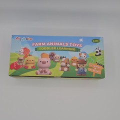 Learning Toy for Toddlers 12 Month, 10 Farm Animal Toys & 10 Barns
