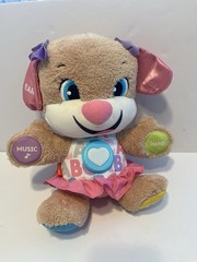 Fisher-Price – Laugh & Learn Smart Stages Sis Plush Toy – Brown / Pink / Blue