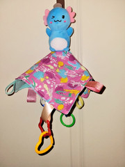 BABY CRINKLE SQUARE – BABY SALAMANDER TOY- SENSORY TAGS & TEETHERS – *READ* #3
