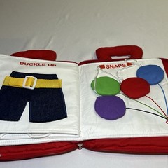 DEMOCA Red My Quiet Book Soft with Carrying Handle Basic Fine Motor Skills EUC
