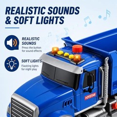 14″ Blue Large Toy,Construction Trucks for Boys Girls 3 4 5 6 7 8 Dump Truck