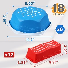 Green Non-Slip Balance Beam Stepping Stones for Kids 3 Years + Stackable
