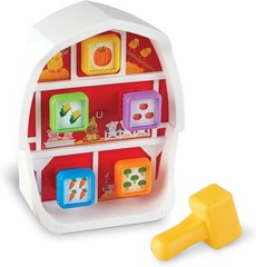 Barnyard Pounding Bench & Storybook Farm Animals Fine Motor Skills Numbers 18M+