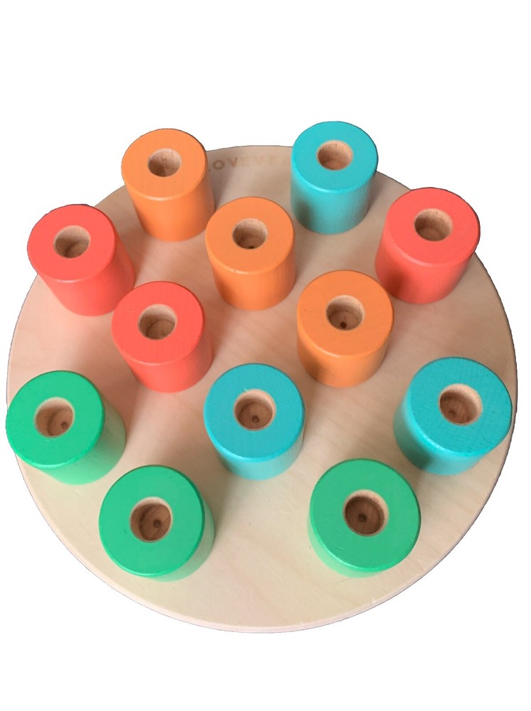 Lovevery – Wooden Stacking Pegboard, from Adventurer Play Kit 16-18 Months
