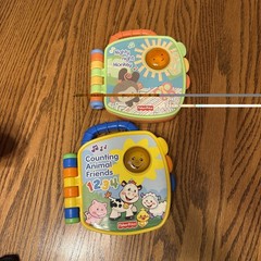 Fisher Price Counting Animals & Night Night Monkey Musical Books Sound & Lights