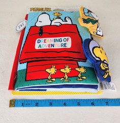 Peanuts Baby Deluxe Soft Book Snoopy Woodstock Dreaming of Adventure New