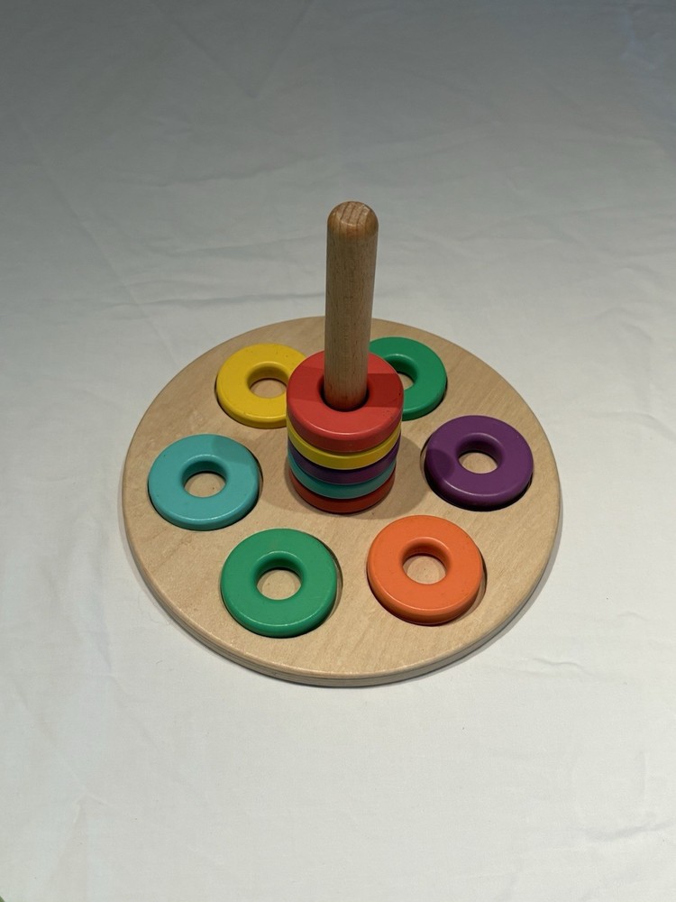 Lovevery Flexible Wooden 12 Ring Stacker Colorful Montessori Toy 🔥