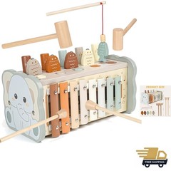 Wooden Montessori Toys for 1 Old Multi-Activity Educational Playset