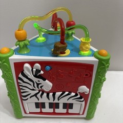 BATTAT Jungle Fun Activity Center Bead Maze Musical Zebra Piano 8 shapes to Sort