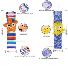 High Contrast Baby Toys Infant Rattle Socks and Wrist Rattles Set 0-12 Months