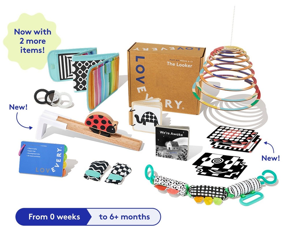 Lovevery Looker (Ladybug Included!) Complete New Newborn Play Kit Viral