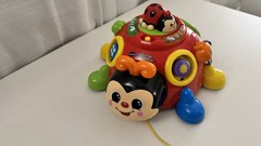 Vtech Crazy Legs Learning Bugs Ladybug Interactive Pull Toy Music Lights Up (D)