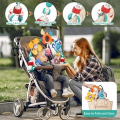 Baby Stroller Car Crib Mobile Activity Arch Toy Travel Colorful Musical Toy
