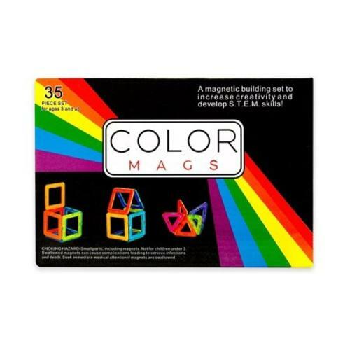 Color Mags Magnetic Blocks 35 Piece Standard Set With Neodymium Rare-Earth