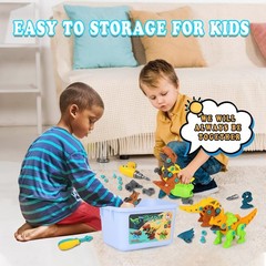 Take Apart Dinosaur Toys for Kids – Educational Building Set with Electric Drill