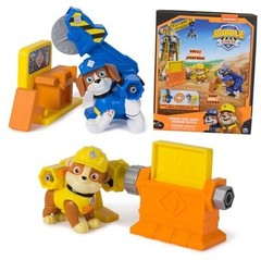 , Power Tool Pups, Rubble & Wheeler Toy Figures with 2 Construction Tools & 2