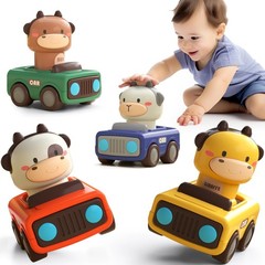 iPlay, iLearn Press to Go Car Toys for Toddlers 1-3, Baby Medium, Multicolors