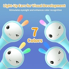 Baby Rattle Musical Light Up Toy 5 Modes Music Color Recognition 0-24 Months